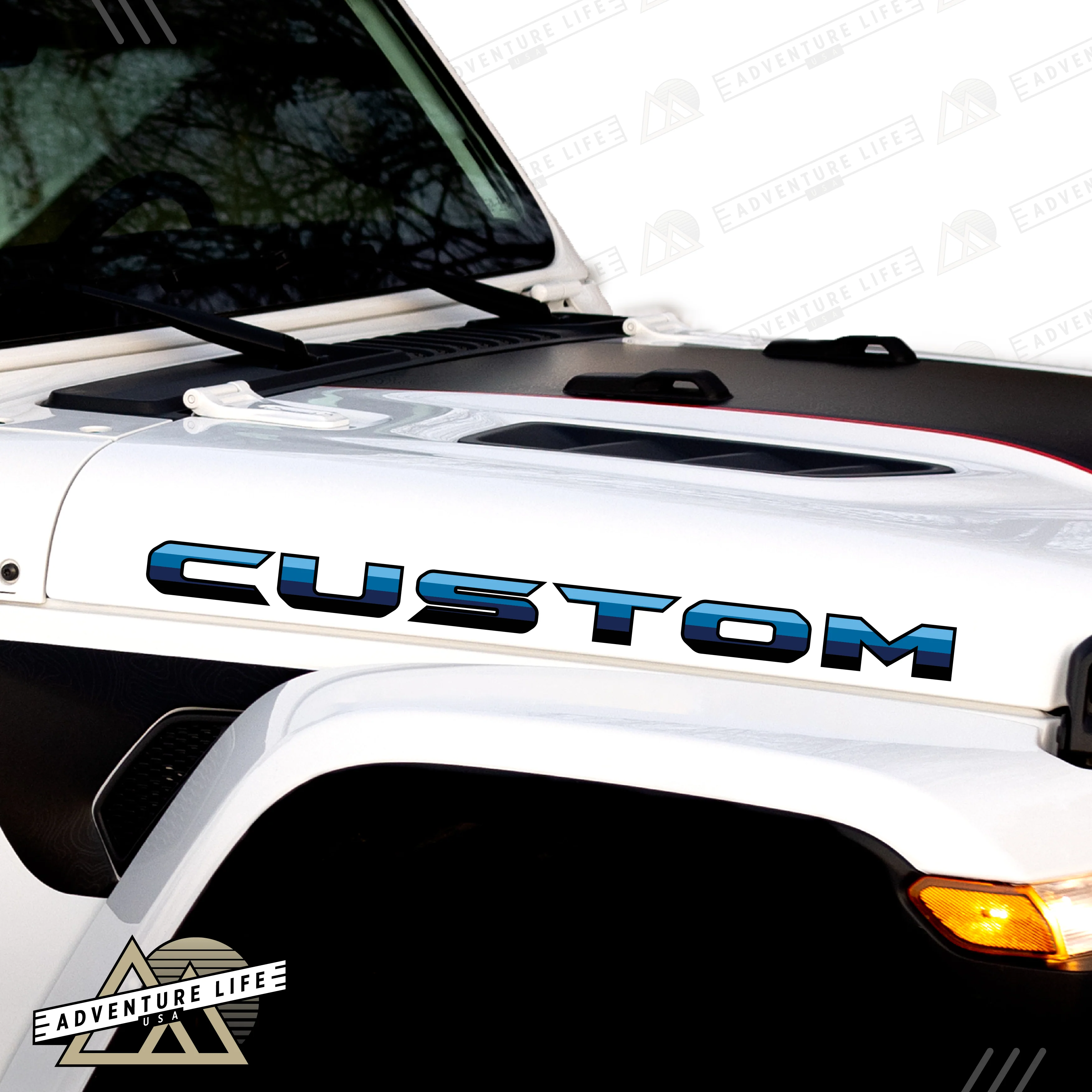 Adventure Life Custom Hood Lettering Inspired by Honcho Edition for Jeep (Set of 2) - Image 2