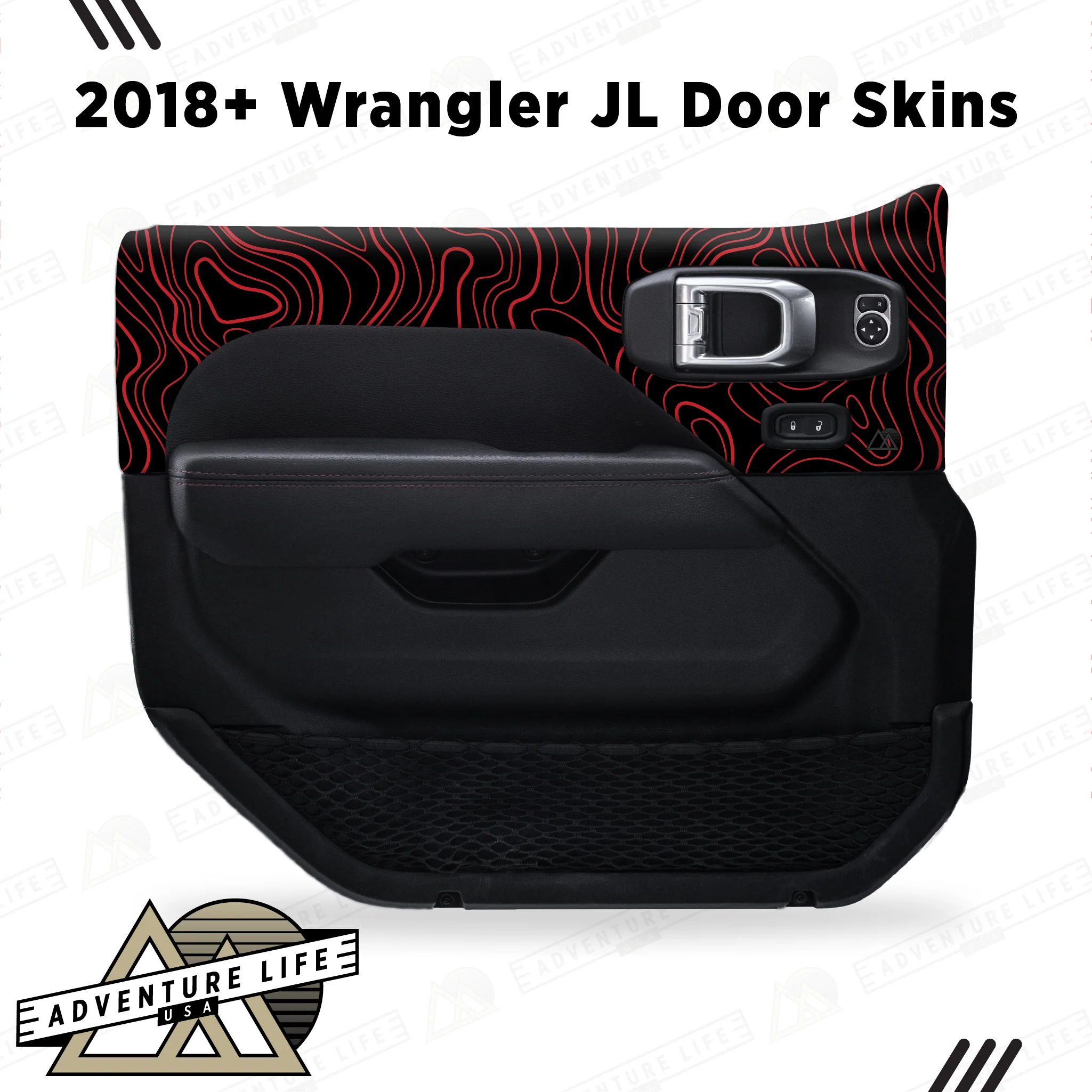 Adventure Life USA Door Skins Topographic for Wrangler JL (2018-2024) - Image 2