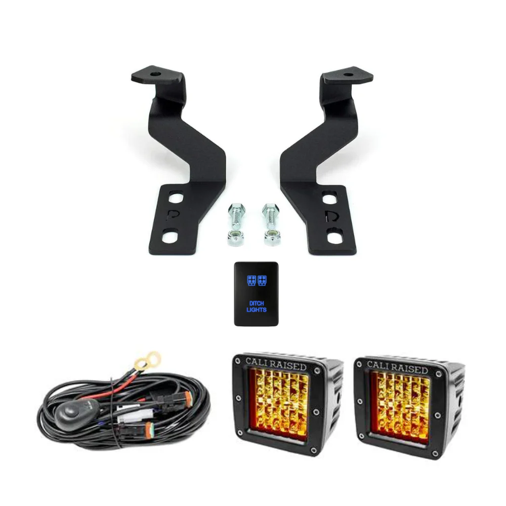 Cali Raised Low Profile LED Ditch Light Brackets Kit for Tundra (2014-2021) - Image 3
