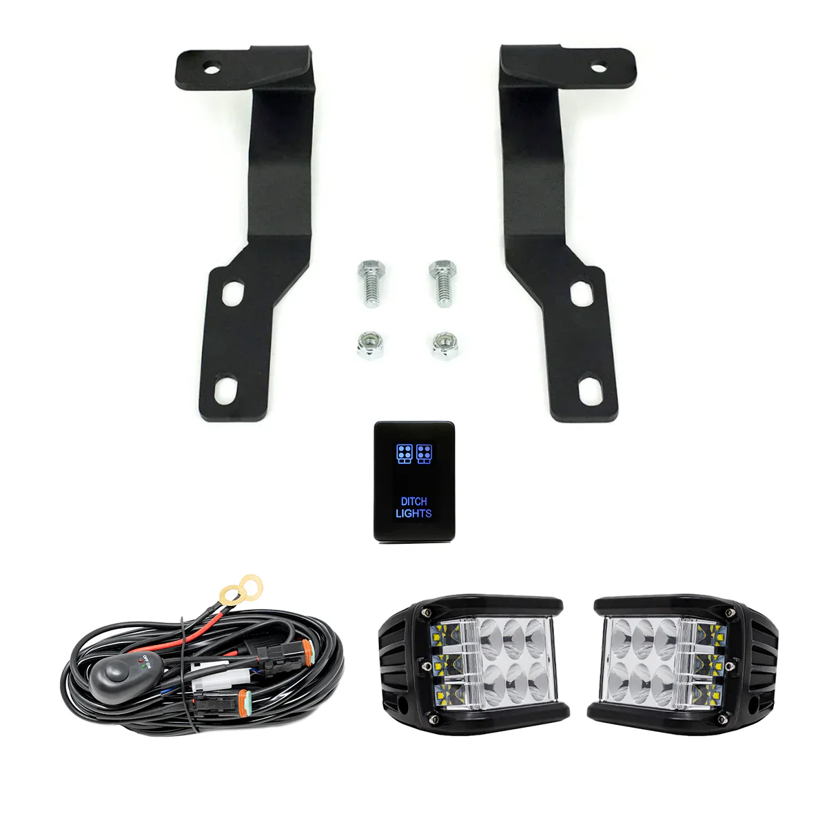 Cali Raised Low Profile LED Ditch Lights Brackets Kit for Tacoma (2005-2015) - Image 17