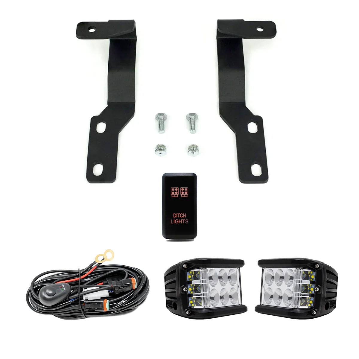Cali Raised Low Profile LED Ditch Lights Brackets Kit for Tacoma (2005-2015) - Image 18