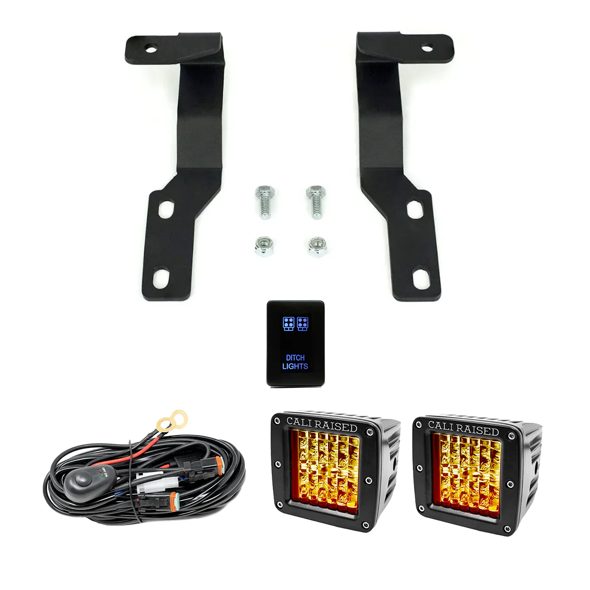 Cali Raised Low Profile LED Ditch Lights Brackets Kit for Tacoma (2005-2015) - Image 19