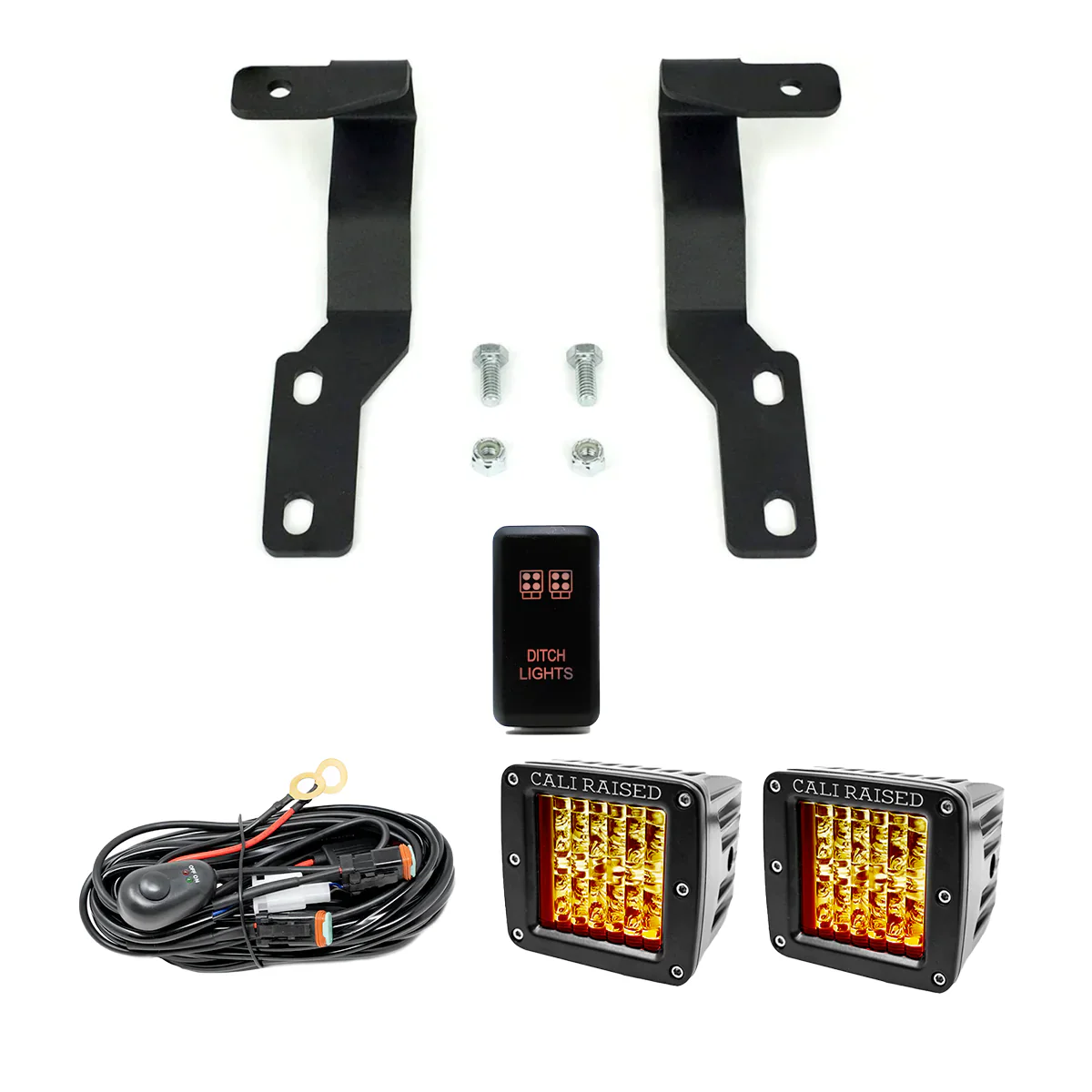 Cali Raised Low Profile LED Ditch Lights Brackets Kit for Tacoma (2005-2015) - Image 20