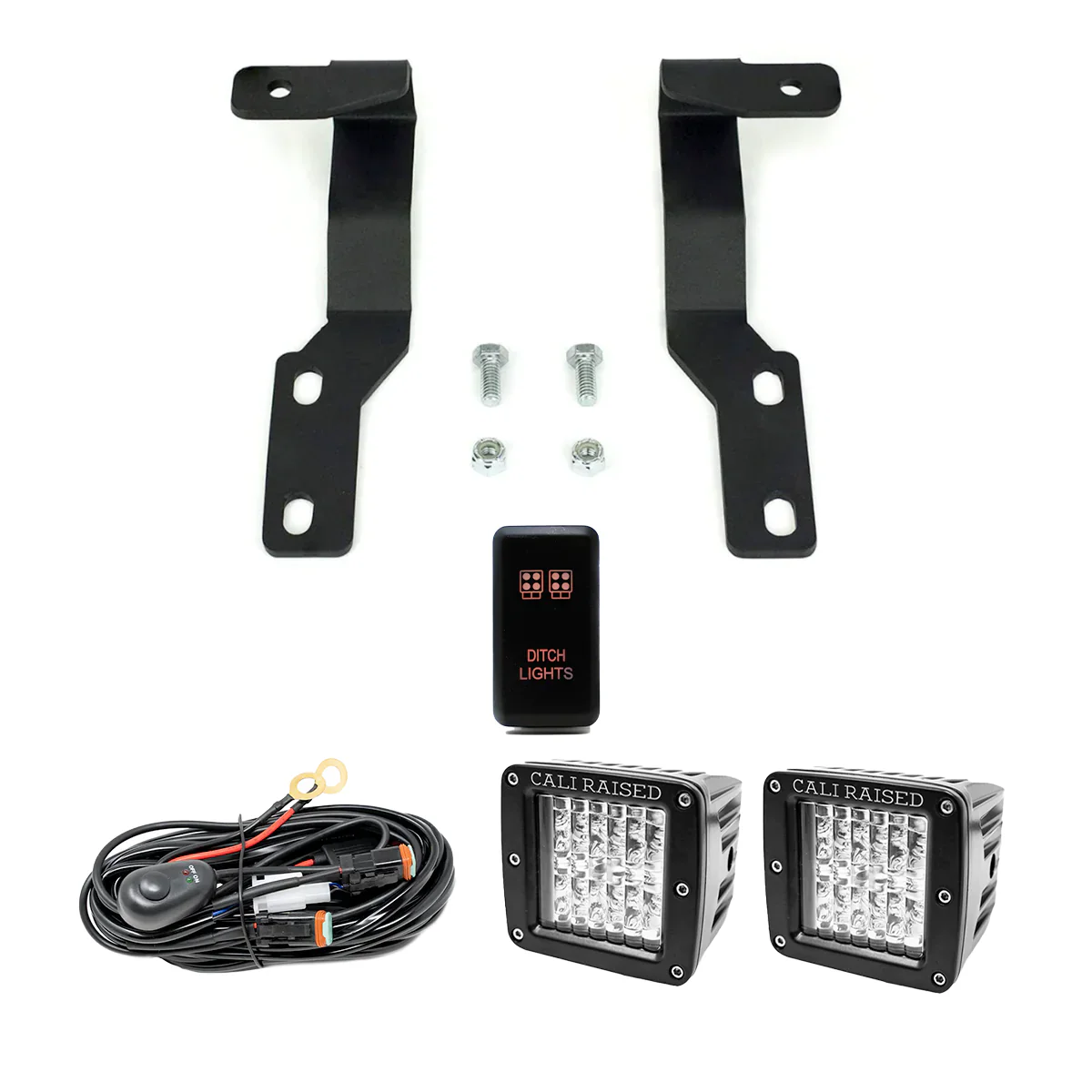 Cali Raised Low Profile LED Ditch Lights Brackets Kit for Tacoma (2005-2015) - Image 22