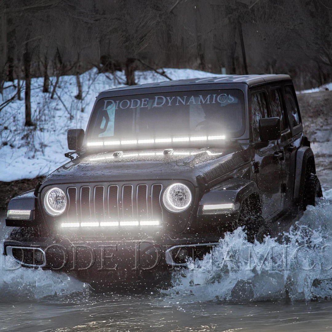 Diode Dynamics Hood LED Lightbar Kit for Jeep JL Wrangler (2018-2025) - Image 3