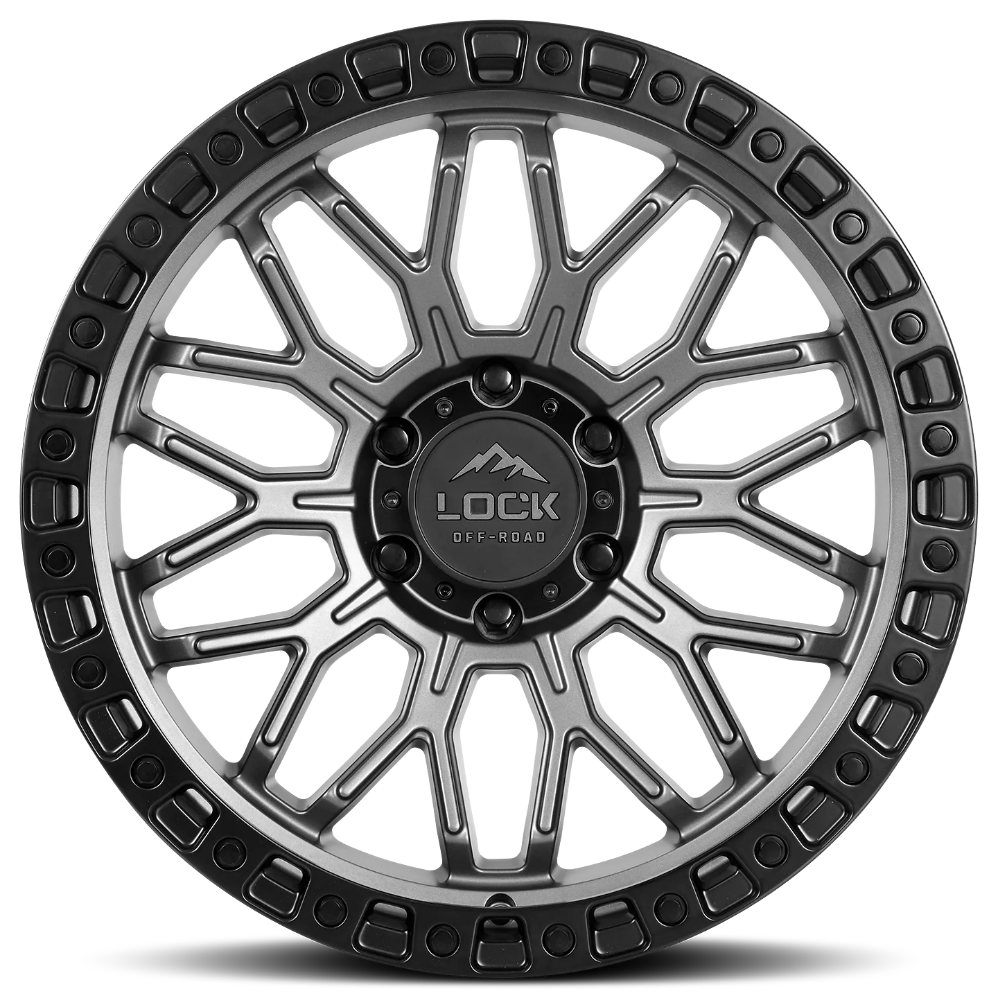 Lock Off-Road Combat Wheels (Matte Grey) - Image 2