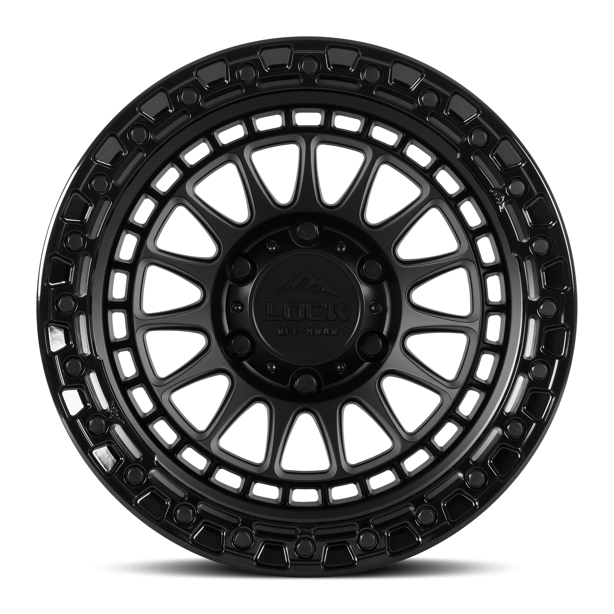 Lock Off-Road Mojave Wheels (Matte Black - Gloss Lip) - Image 2