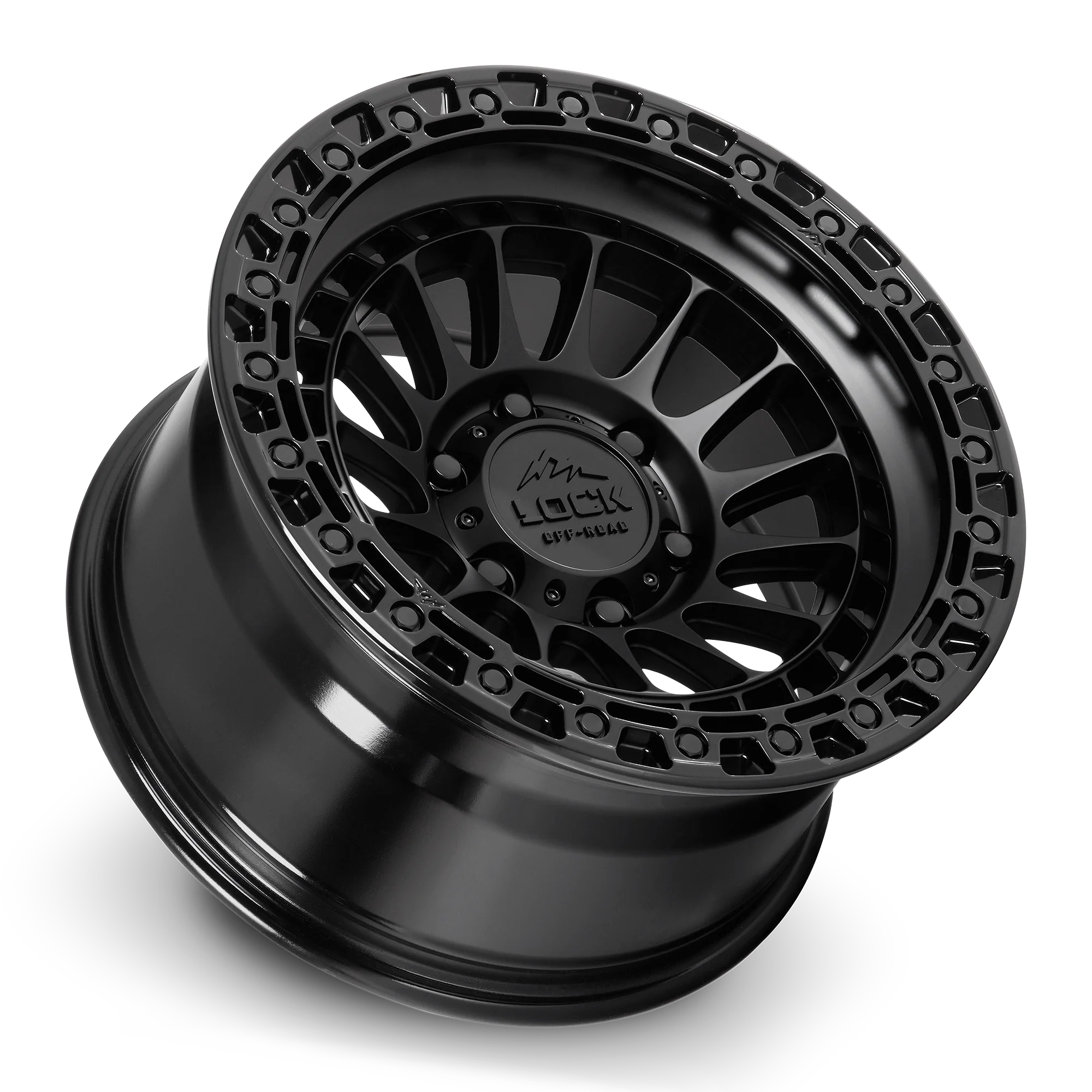 Lock Off-Road Mojave Wheels (Matte Black - Gloss Lip) - Image 3