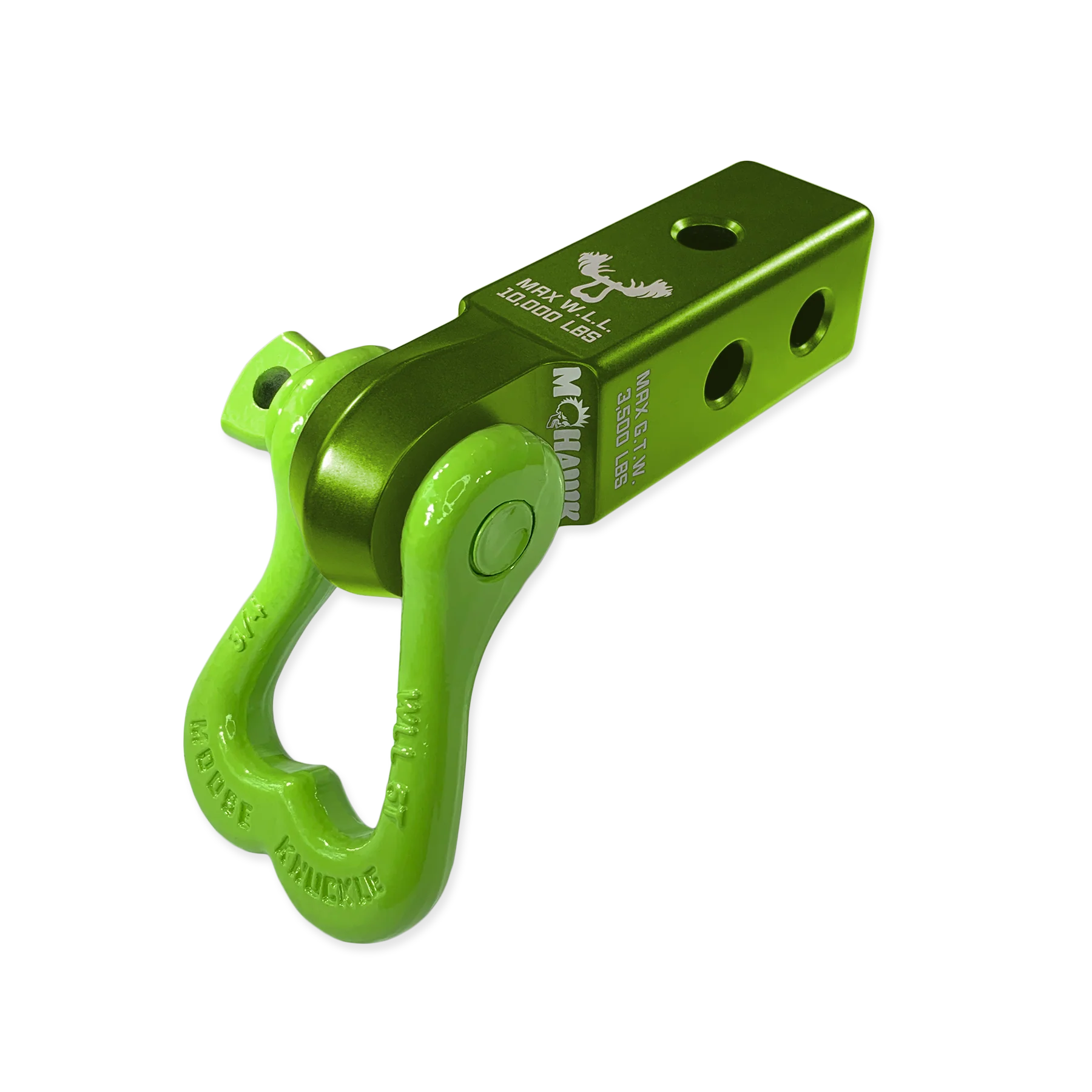 Moose Knuckle XL 3/4 Shackle and Green Mohawk 2.0 Receiver Combo - Image 6