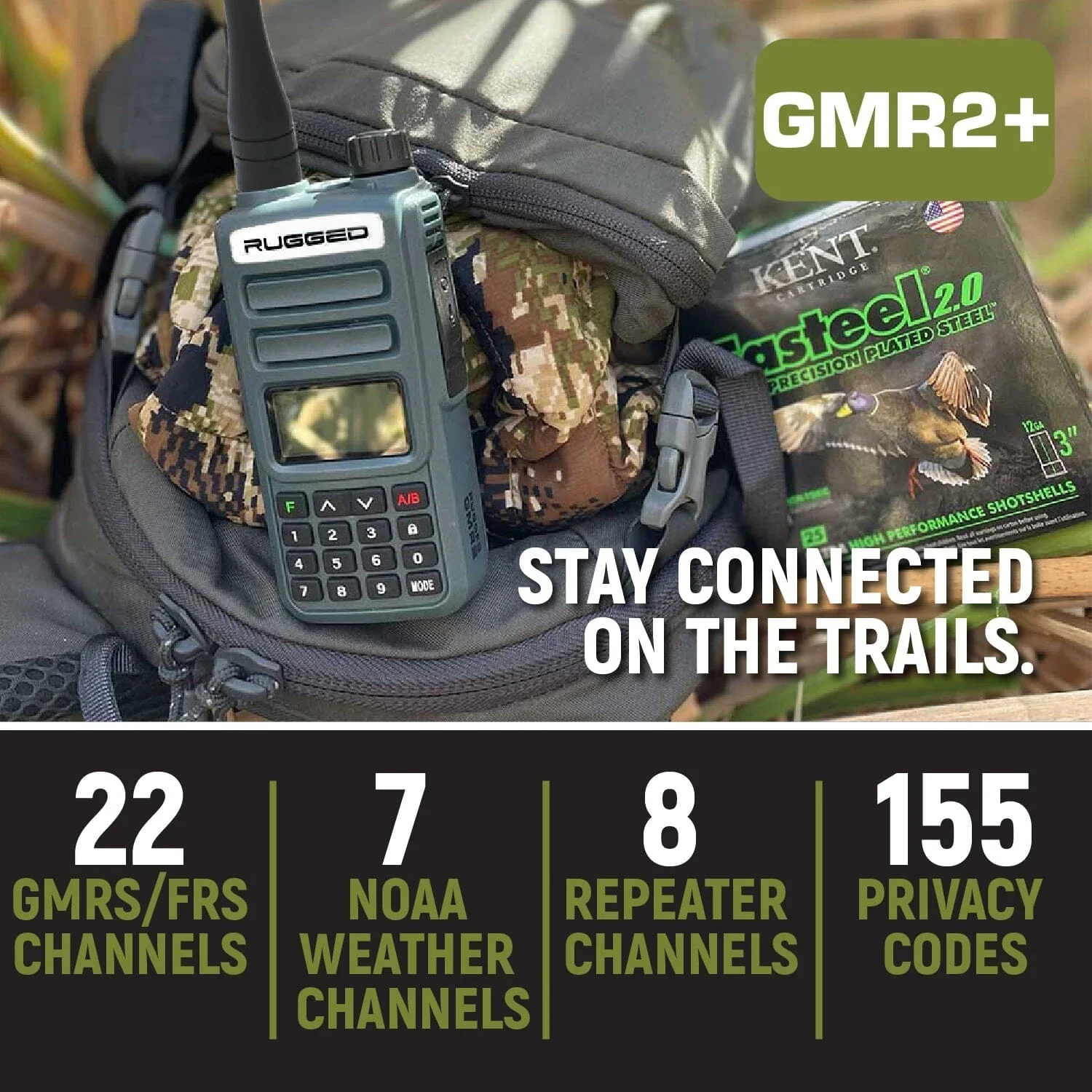 Rugged GMR2 Plus GMRS/FRS Two Way Handheld Radios (2-Pack) - Image 6