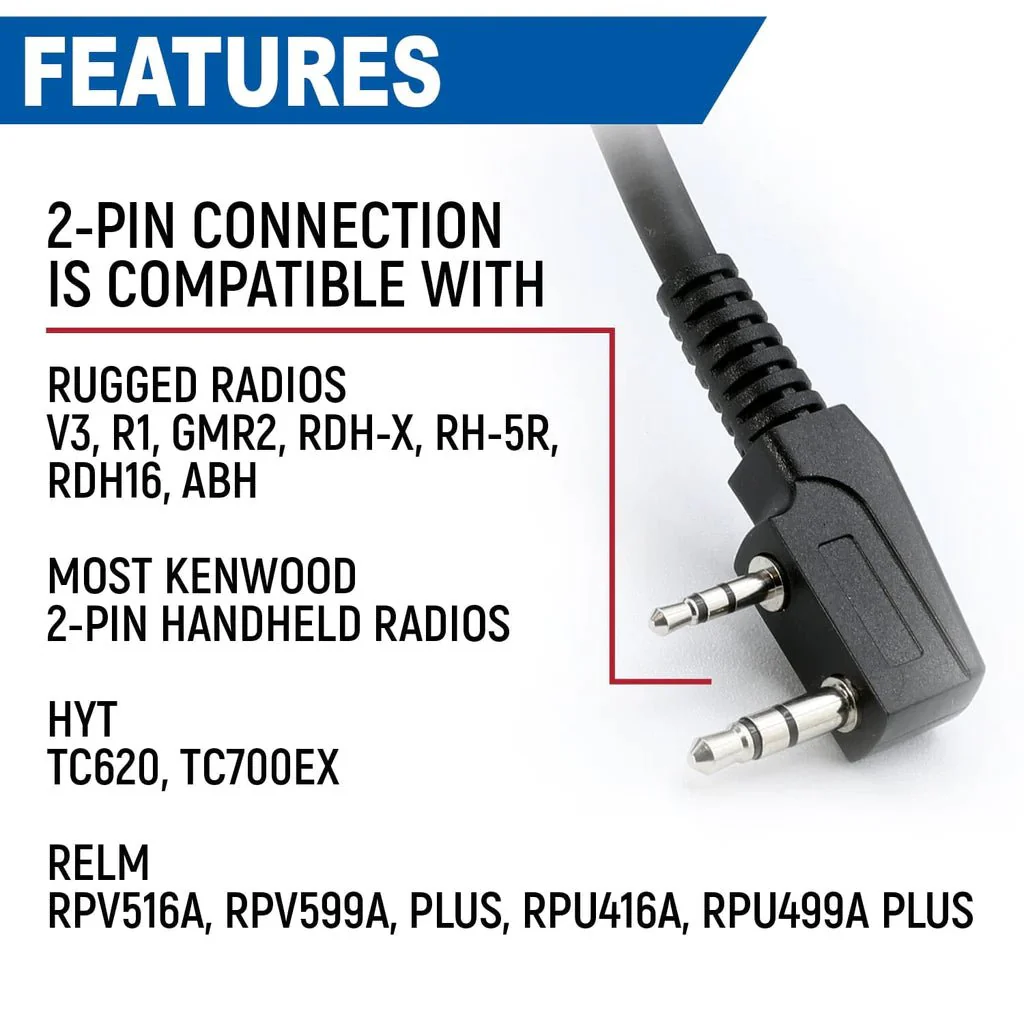 Rugged Hand Speaker Mic Waterproof for Handheld Radios - Image 5