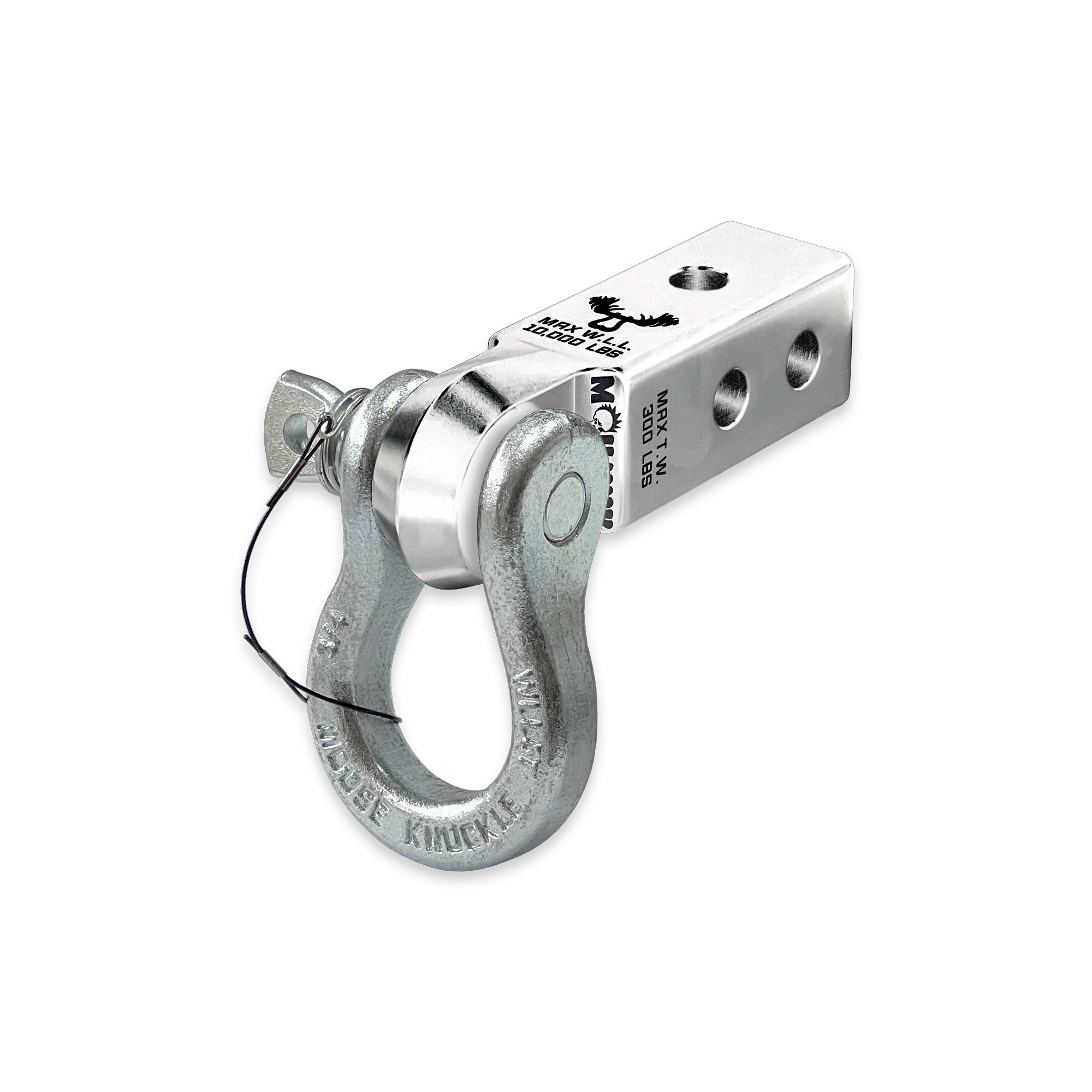 Silver B'oh 3/4 Spin Pin Shackle and Atomic Silver Mohawk 2.0 Receiver Combo - Image 11