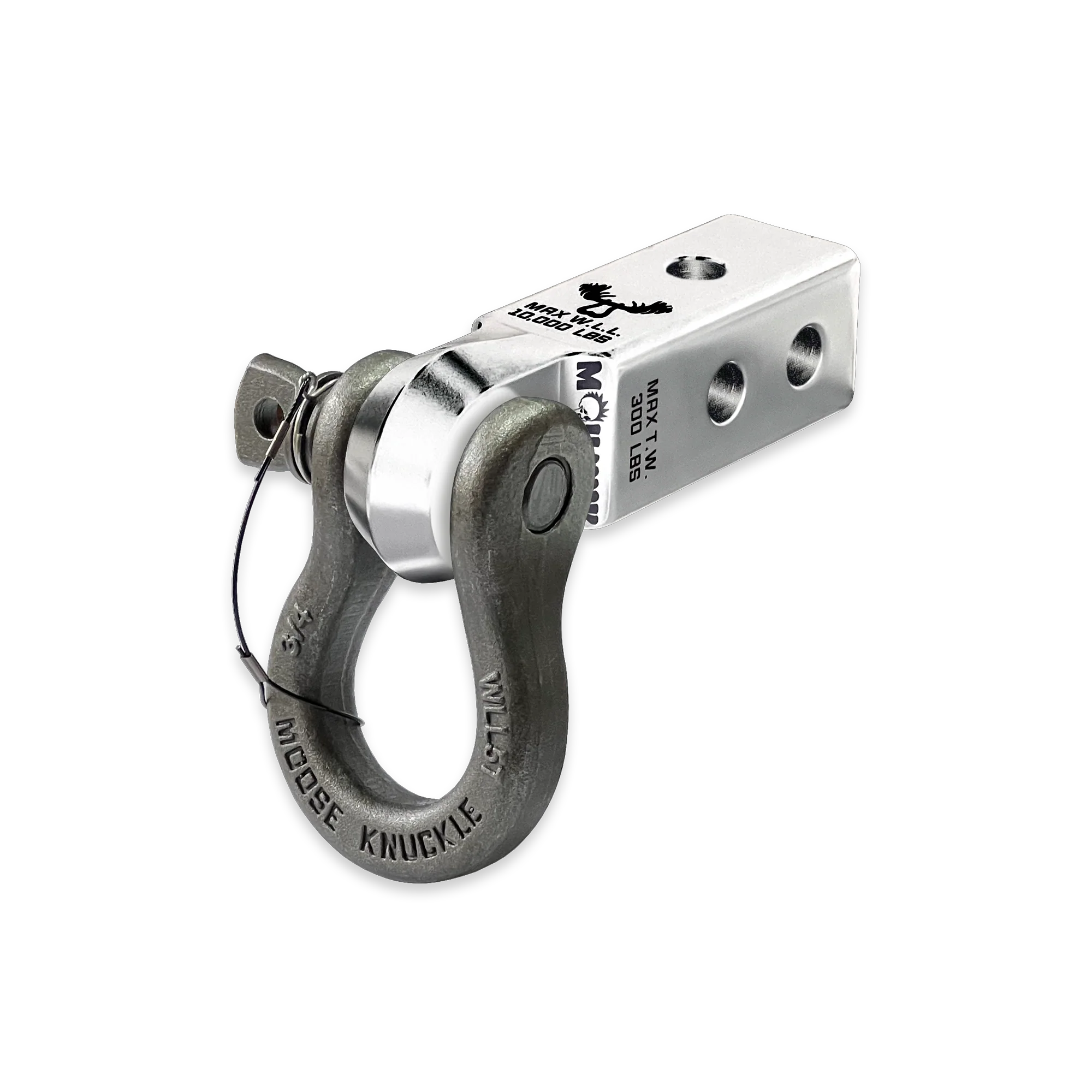 Silver B'oh 3/4 Spin Pin Shackle and Atomic Silver Mohawk 2.0 Receiver Combo - Image 14