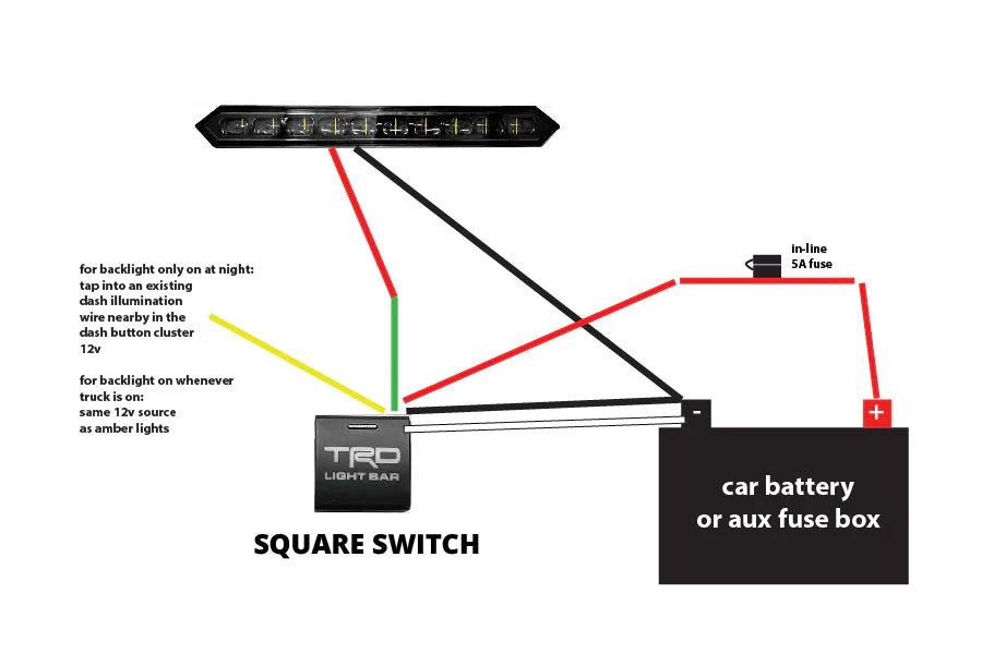 Rave Off-Road OEM Style Square "Light Bar" Dash Switch - Image 10