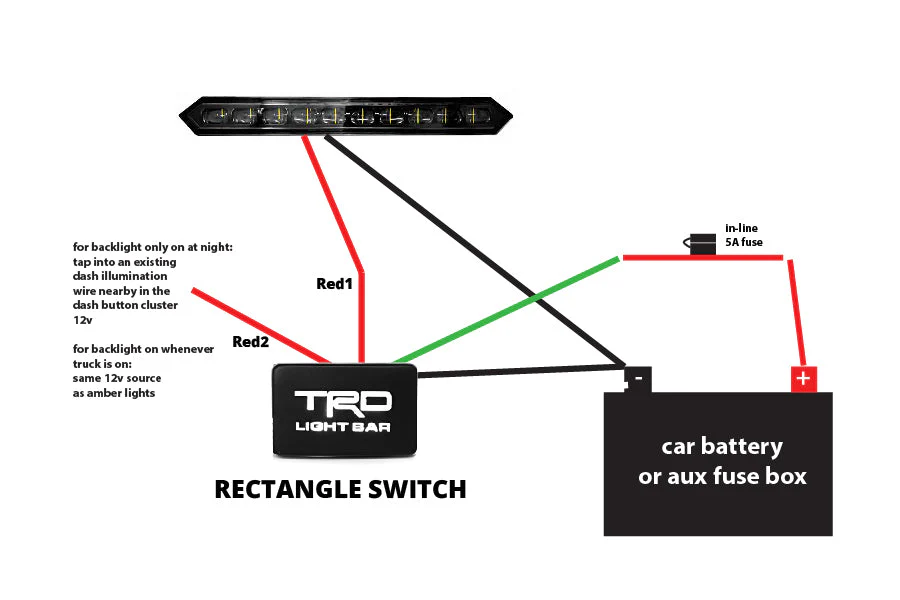 Rave Off-Road OEM Style Square "Light Bar" Dash Switch - Image 11