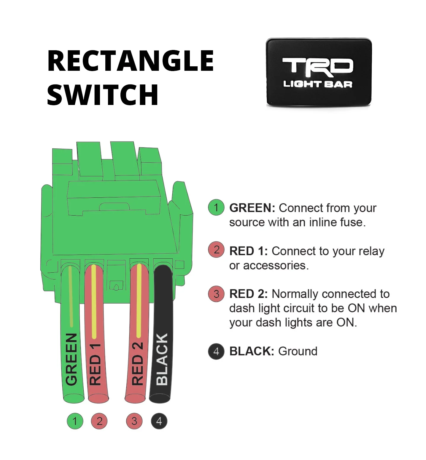 Rave Off-Road OEM Style Square "Light Bar" Dash Switch - Image 12