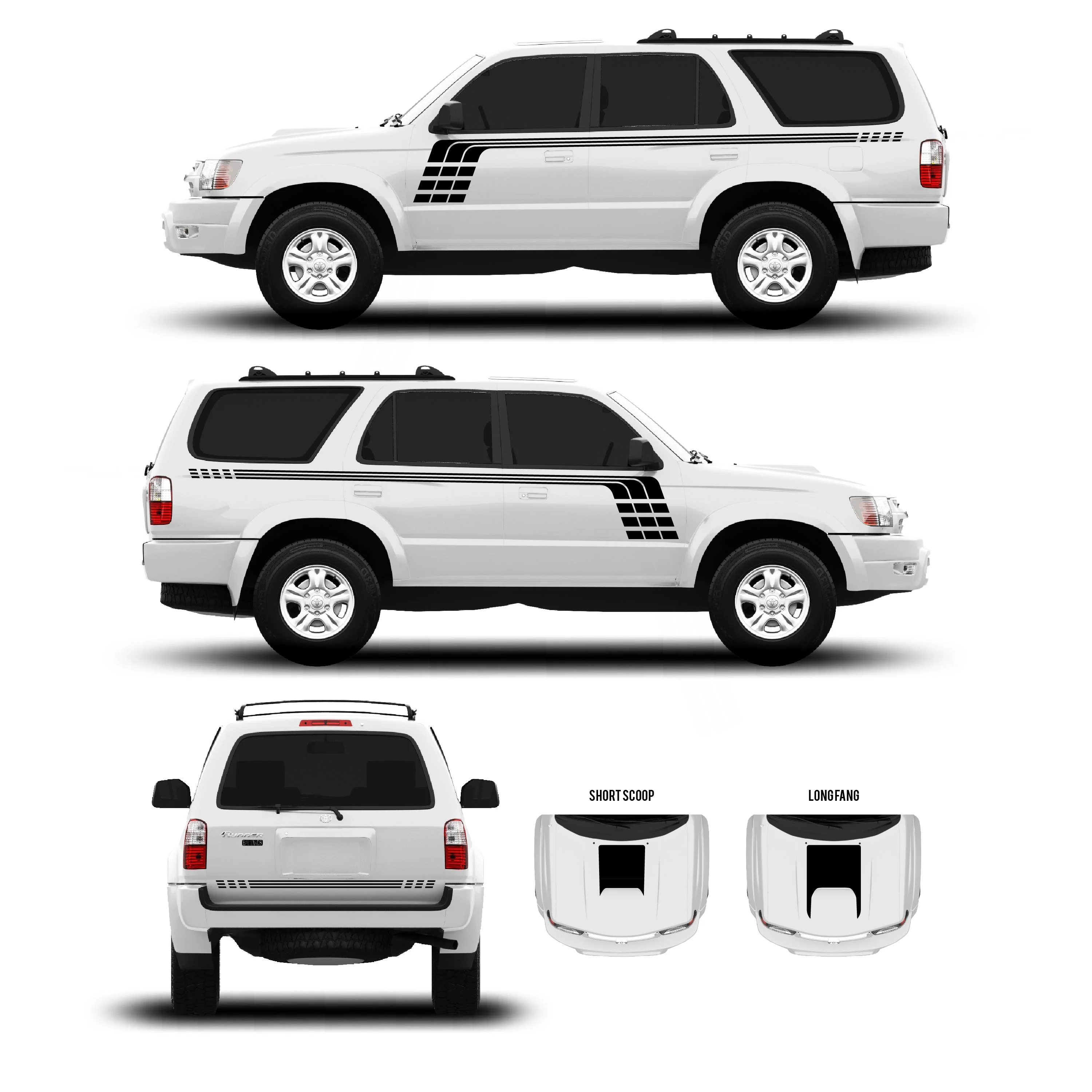 Taco Vinyl Checkered Stripe Kit for 4Runner (1996-2002) - Image 16