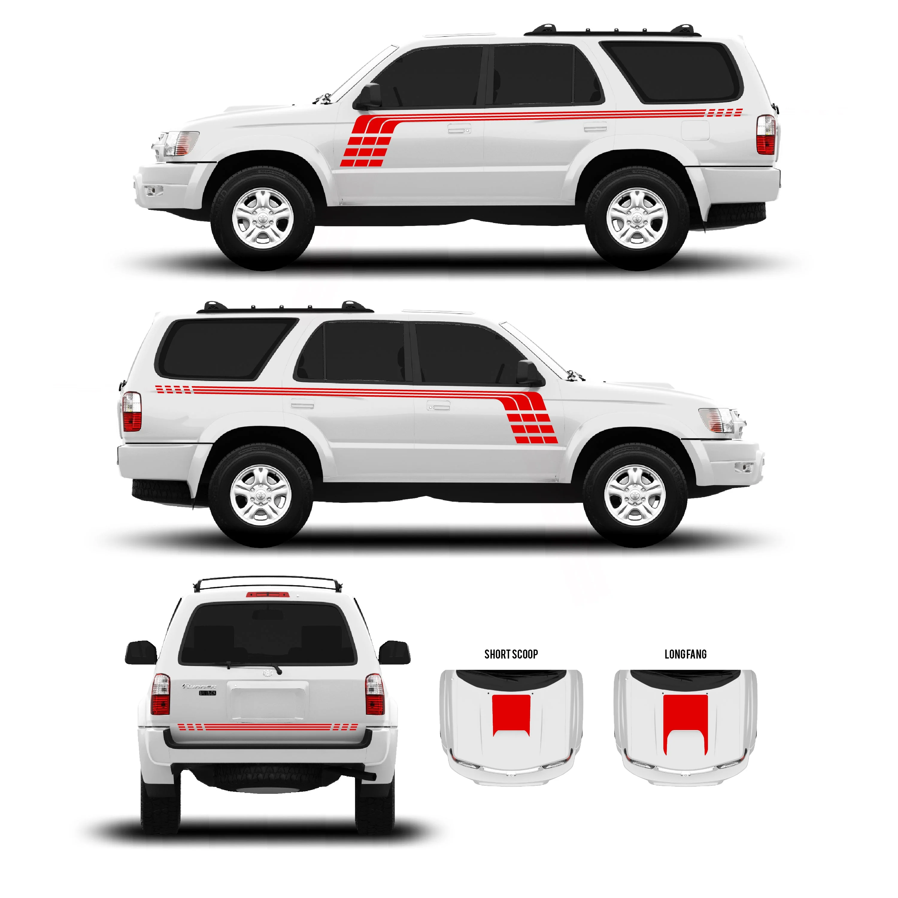 Taco Vinyl Checkered Stripe Kit for 4Runner (1996-2002) - Image 19