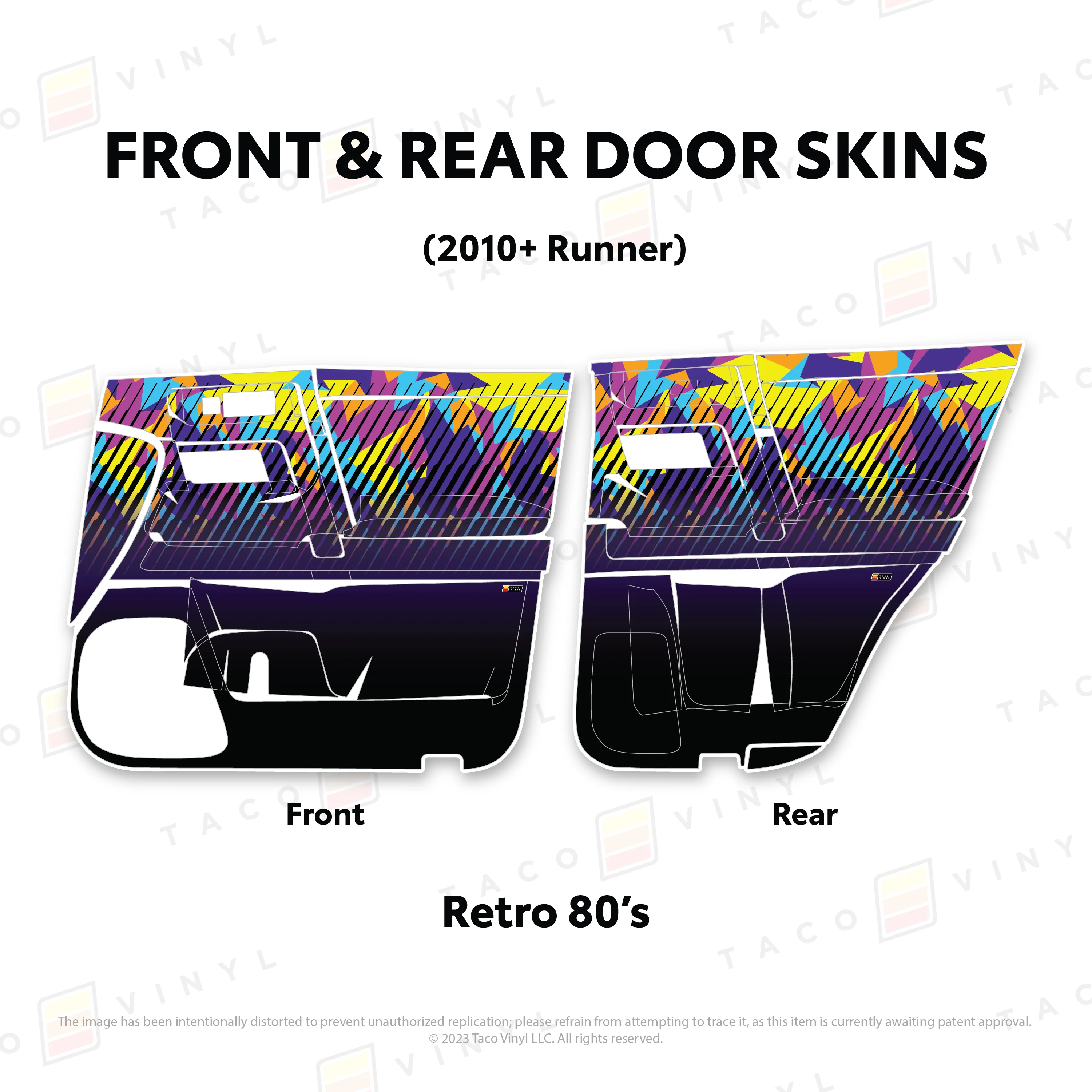 Taco Vinyl Door Skins for 4Runner (2010-2024) - Image 77