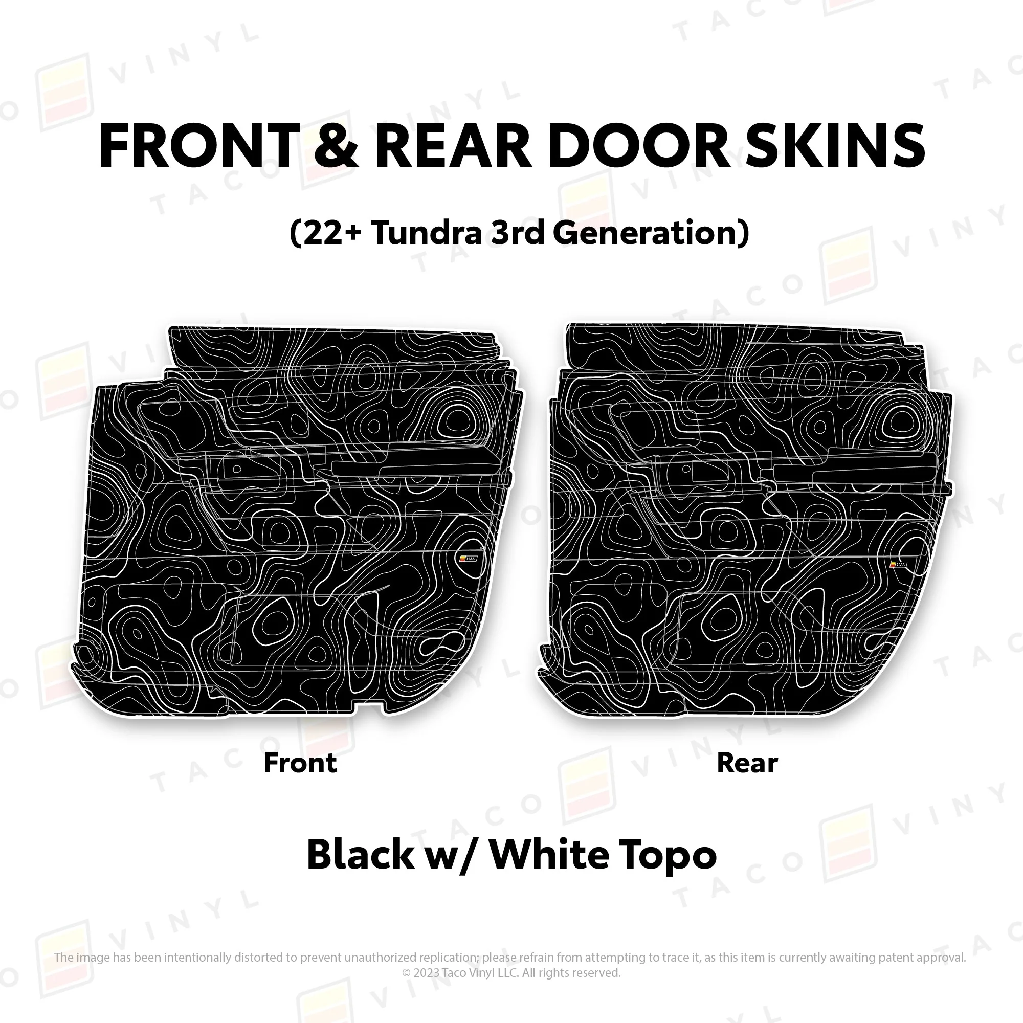 Taco Vinyl Door Skins for Tundra (2022-2026) - Image 4