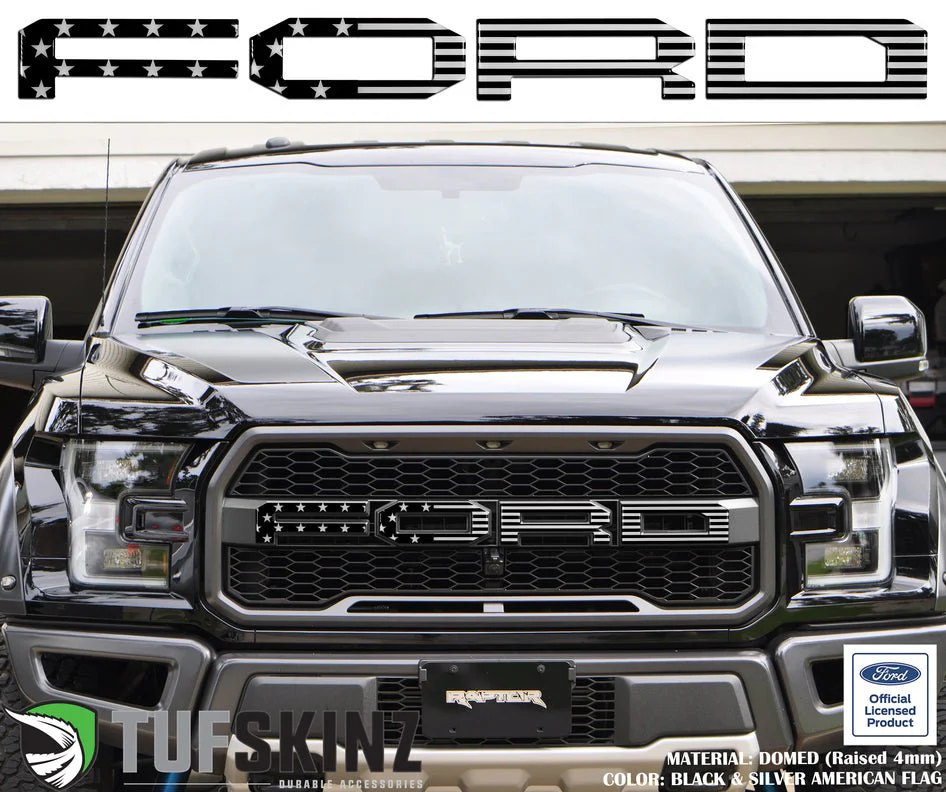 Tufskinz "FORD" Raptor Grill Lettering Overlays for F-150 (2015-2020) - Image 12