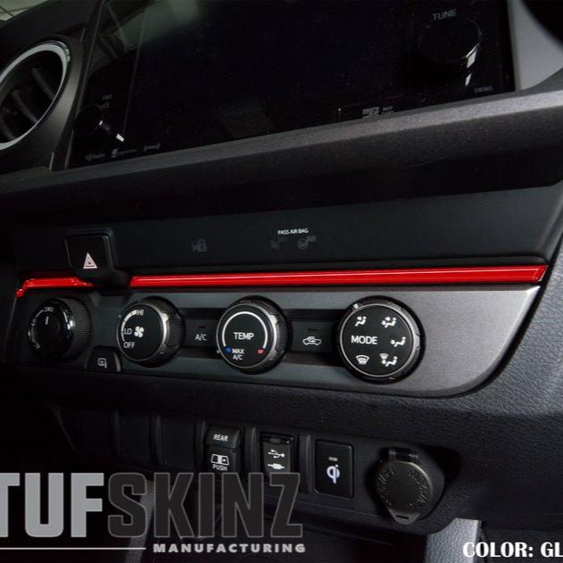 Tufskinz Strip Above Climate Control Accent Trim for Tacoma (2016-2023) - Image 2